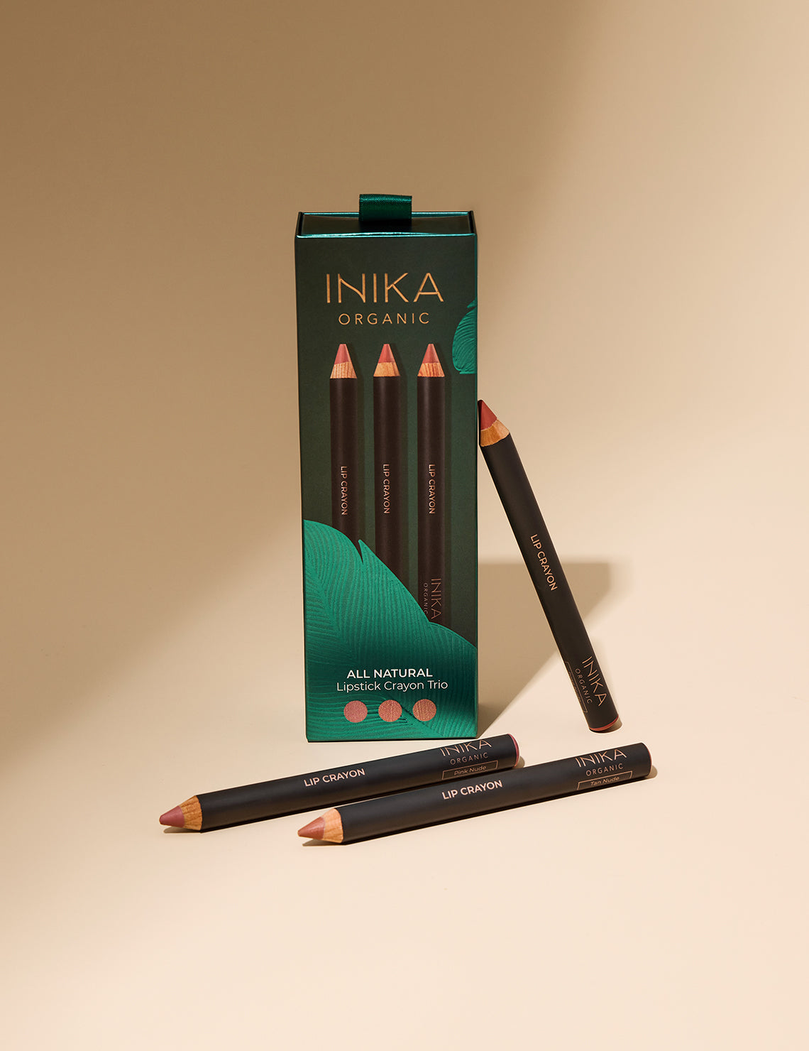 INIKA Organic All Natural Lipstick Crayon Trio