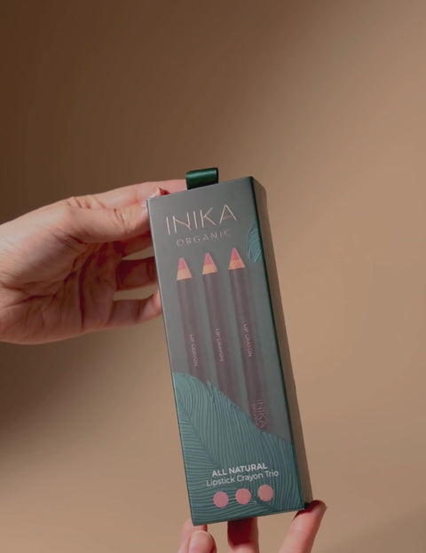 INIKA Organic All Natural Lipstick Crayon Trio